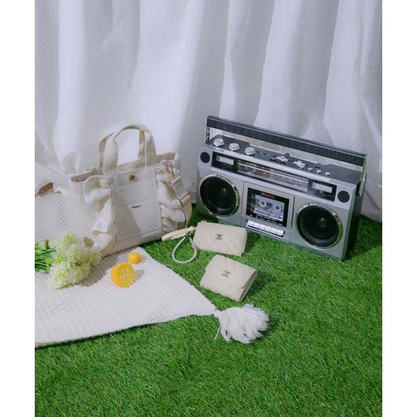 ジル バイ ジル スチュアート（JILL by JILL STUART）/パステルツイードフレームフリルトートバッグ_7