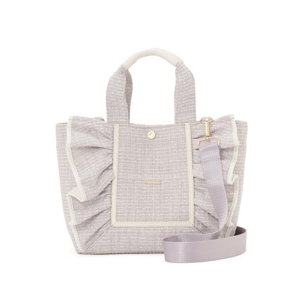 ジル バイ ジル スチュアート（JILL by JILL STUART）/パステルツイードフレームフリルトートバッグ_11