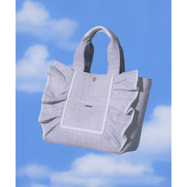 ジル バイ ジル スチュアート（JILL by JILL STUART）/パステルツイードフレームフリルトートバッグ_12