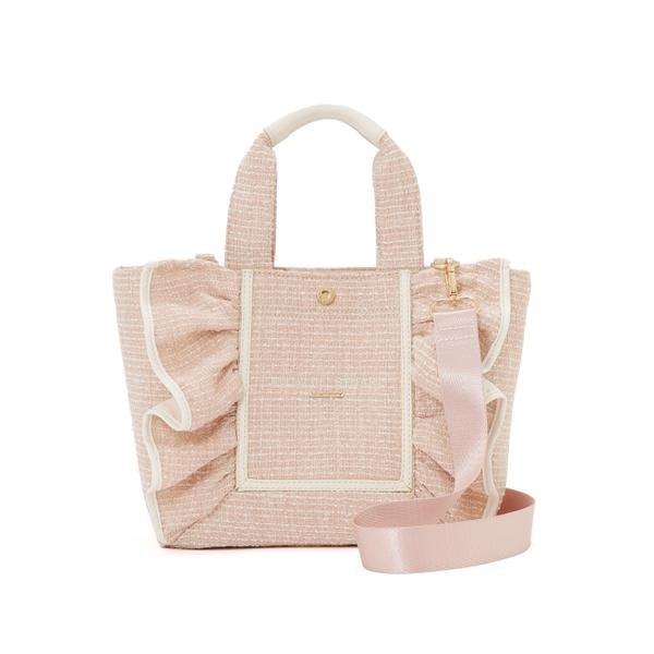 ジル バイ ジル スチュアート（JILL by JILL STUART）/パステルツイードフレームフリルトートバッグ_17