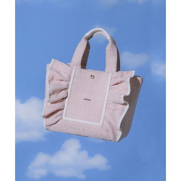 ジル バイ ジル スチュアート（JILL by JILL STUART）/パステルツイードフレームフリルトートバッグ_18