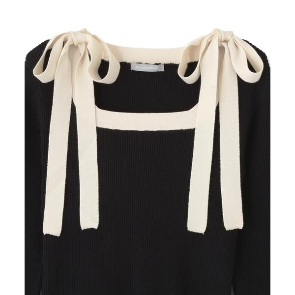 ジル バイ ジル スチュアート（JILL by JILL STUART）/肩リボン配色ニット_11
