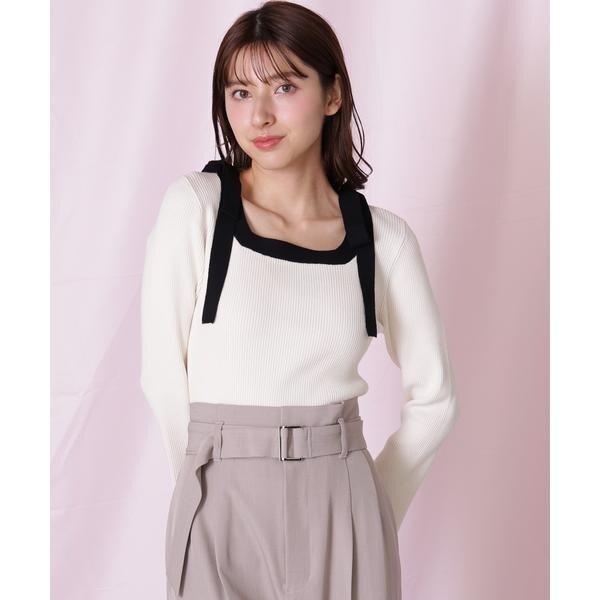ジル バイ ジル スチュアート（JILL by JILL STUART）/肩リボン配色ニット_18