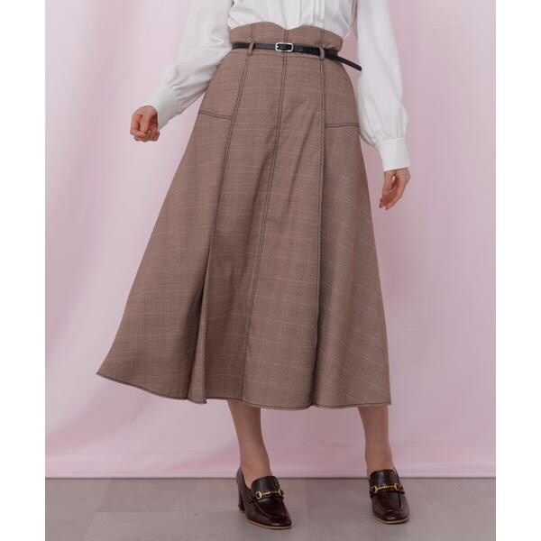 ジル バイ ジル スチュアート（JILL by JILL STUART）/ベルト付き配色ステッチフレアスカート_14