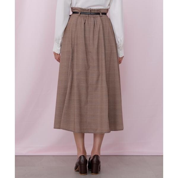 ジル バイ ジル スチュアート（JILL by JILL STUART）/ベルト付き配色ステッチフレアスカート_17