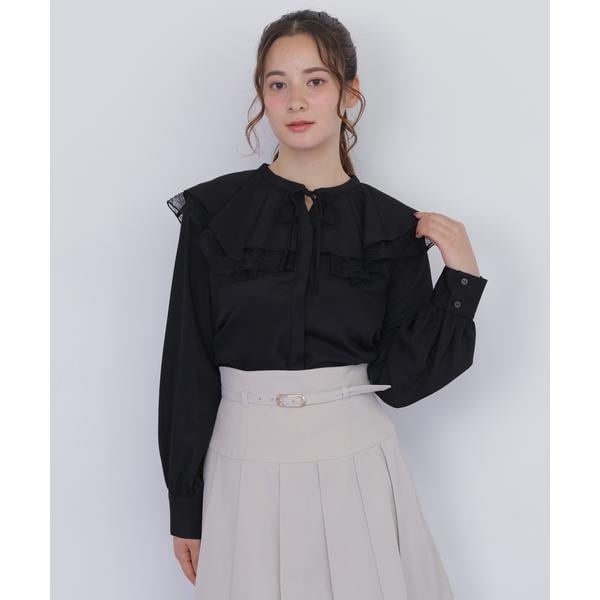 ジル バイ ジル スチュアート（JILL by JILL STUART）/ビッグカラーレースレイヤードブラウス_1