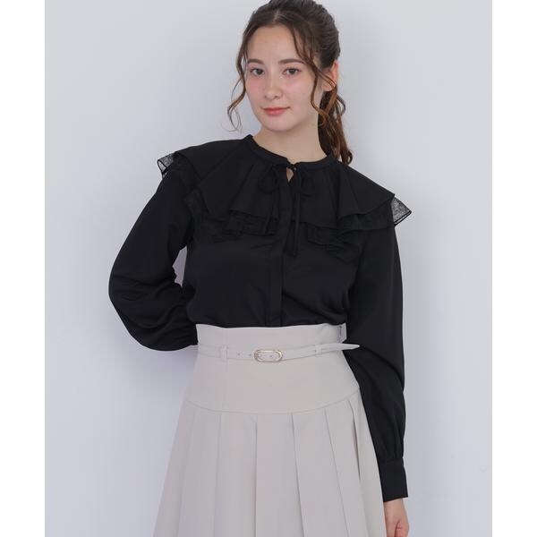 ジル バイ ジル スチュアート（JILL by JILL STUART）/ビッグカラーレースレイヤードブラウス_3