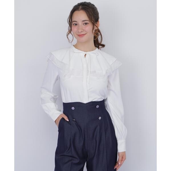 ジル バイ ジル スチュアート（JILL by JILL STUART）/ビッグカラーレースレイヤードブラウス_10