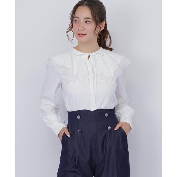ジル バイ ジル スチュアート（JILL by JILL STUART）/ビッグカラーレースレイヤードブラウス_11
