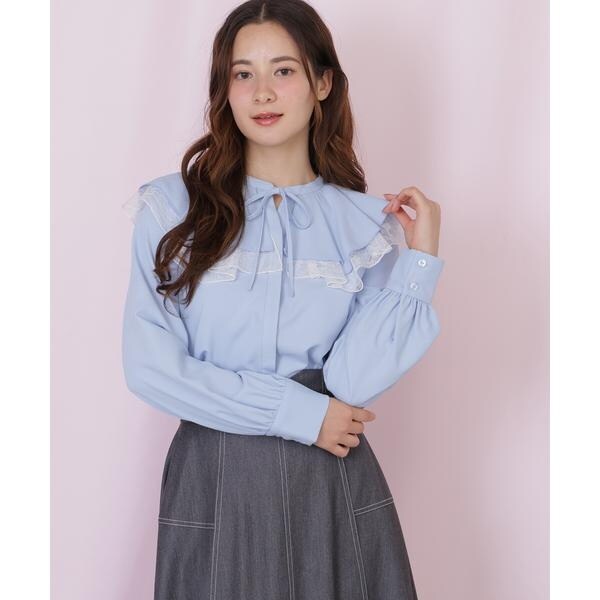 ジル バイ ジル スチュアート（JILL by JILL STUART）/ビッグカラーレースレイヤードブラウス_18