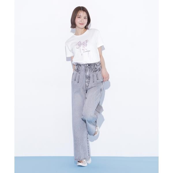 ジル バイ ジル スチュアート（JILL by JILL STUART）/構築パネルワイドデニム