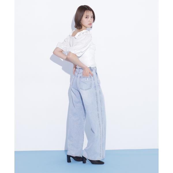 ジル バイ ジル スチュアート（JILL by JILL STUART）/構築パネルワイドデニム_1