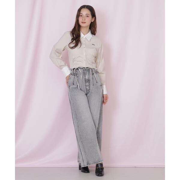 ジル バイ ジル スチュアート（JILL by JILL STUART）/構築パネルワイドデニム_5