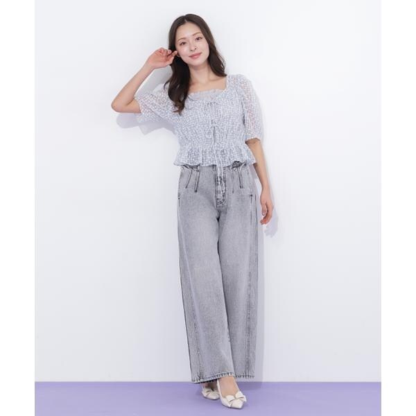 ジル バイ ジル スチュアート（JILL by JILL STUART）/構築パネルワイドデニム_8