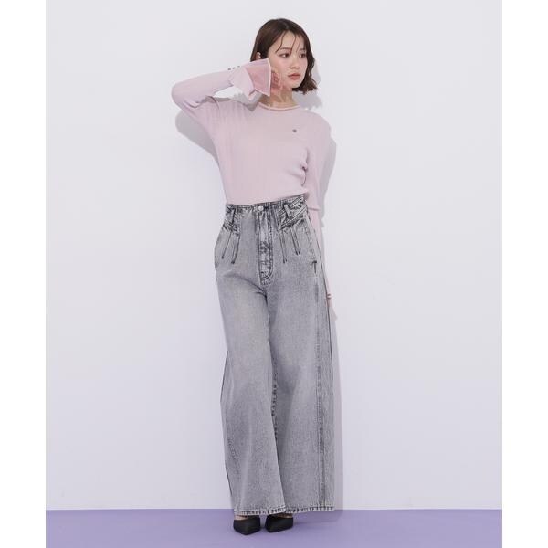 ジル バイ ジル スチュアート（JILL by JILL STUART）/構築パネルワイドデニム_9