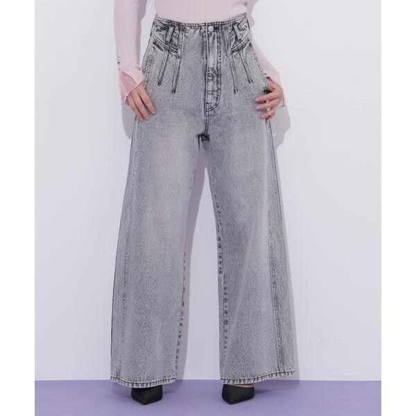 ジル バイ ジル スチュアート（JILL by JILL STUART）/構築パネルワイドデニム_10