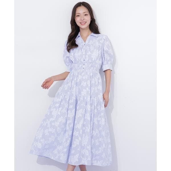ジル バイ ジル スチュアート（JILL by JILL STUART）/ストライプジャガードシャツワンピース