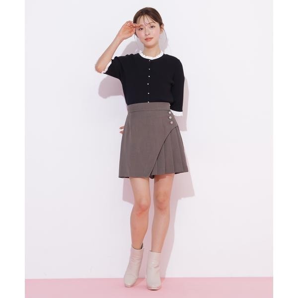 ジル バイ ジル スチュアート（JILL by JILL STUART）/ボタン付きサイトプリーツスカパン