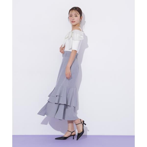 ジル バイ ジル スチュアート（JILL by JILL STUART）/ベルト付きアシメヘムスカート