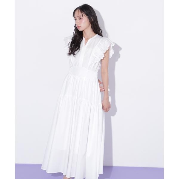 ジル バイ ジル スチュアート（JILL by JILL STUART）/カットワークカラーワンピース_3