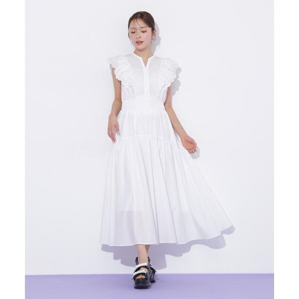 ジル バイ ジル スチュアート（JILL by JILL STUART）/カットワークカラーワンピース_10