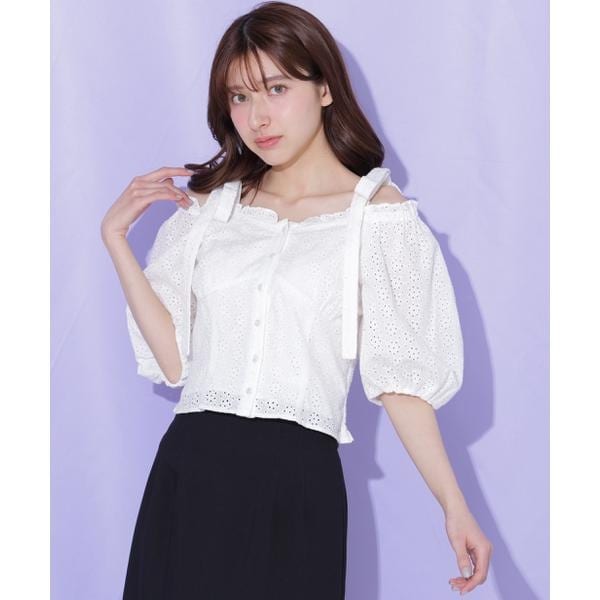 ジル バイ ジル スチュアート（JILL by JILL STUART）/カットワークビスチェブラウス