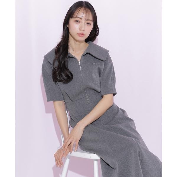 ジル バイ ジル スチュアート（JILL by JILL STUART）/ビッグカラーダイバーロングワンピース