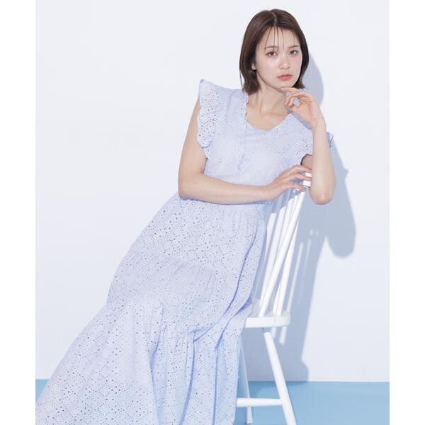 ジル バイ ジル スチュアート（JILL by JILL STUART）/カットワークティアードワンピース