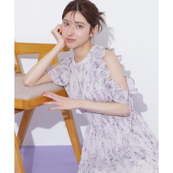 ジル バイ ジル スチュアート（JILL by JILL STUART）/プリーツフリルフラワーワンピース