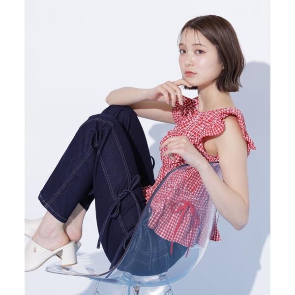 ジル バイ ジル スチュアート（JILL by JILL STUART）/シャーリングフリルブラウス