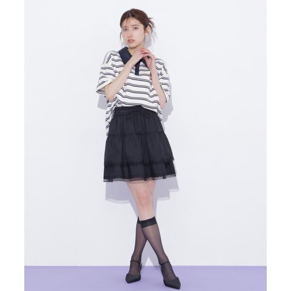 ジル バイ ジル スチュアート（JILL by JILL STUART）/レースフリルミニティアードスカート