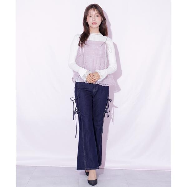 ジル バイ ジル スチュアート（JILL by JILL STUART）/サイドリボンフレアデニム 10,771円