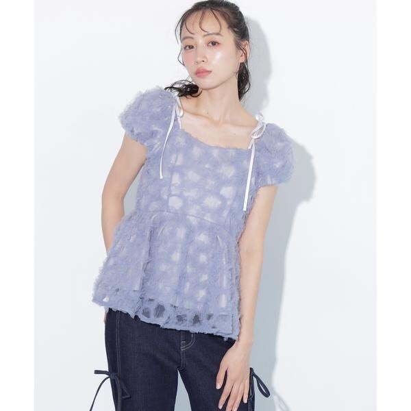 ジル バイ ジル スチュアート（JILL by JILL STUART）/フラワーチュールペプラムブラウス