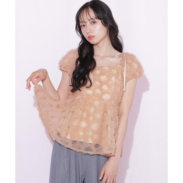 ジル バイ ジル スチュアート（JILL by JILL STUART）/フラワーチュールペプラムブラウス_2