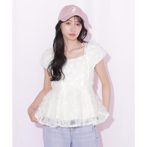 ジル バイ ジル スチュアート（JILL by JILL STUART）/フラワーチュールペプラムブラウス_5