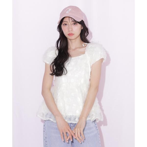 ジル バイ ジル スチュアート（JILL by JILL STUART）/フラワーチュールペプラムブラウス_6
