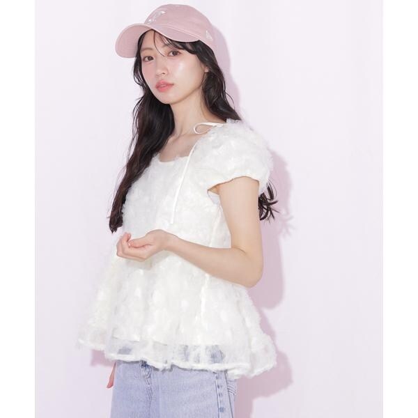 ジル バイ ジル スチュアート（JILL by JILL STUART）/フラワーチュールペプラムブラウス_7