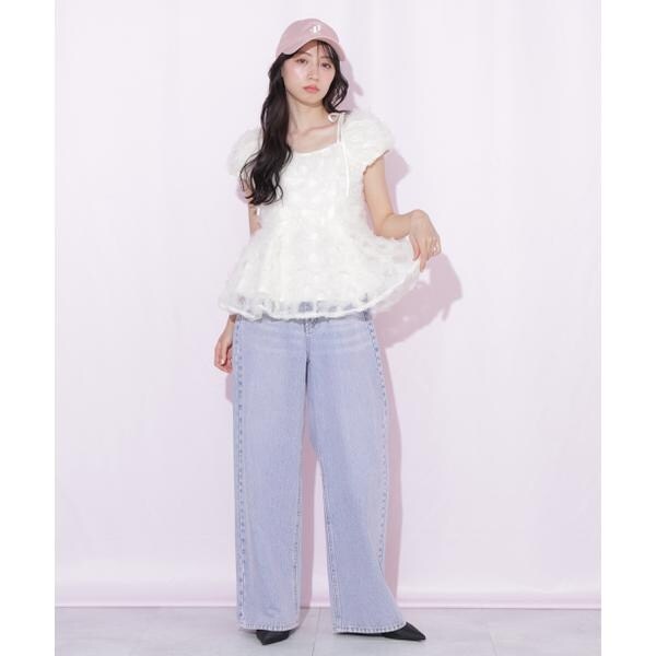 ジル バイ ジル スチュアート（JILL by JILL STUART）/フラワーチュールペプラムブラウス_8