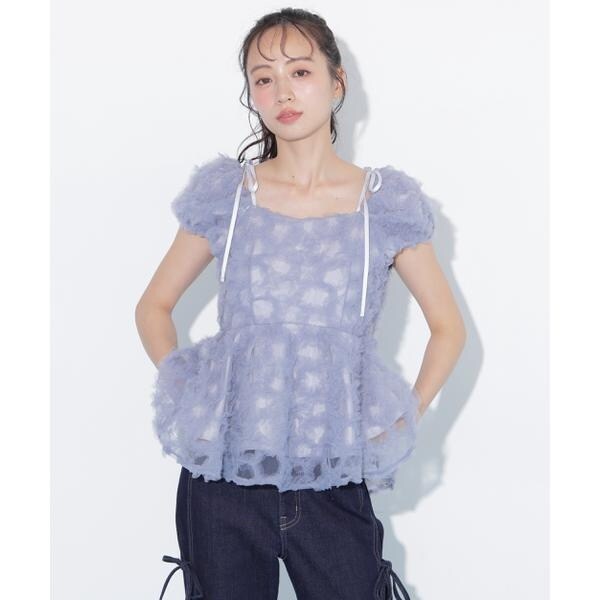 ジル バイ ジル スチュアート（JILL by JILL STUART）/フラワーチュールペプラムブラウス_14