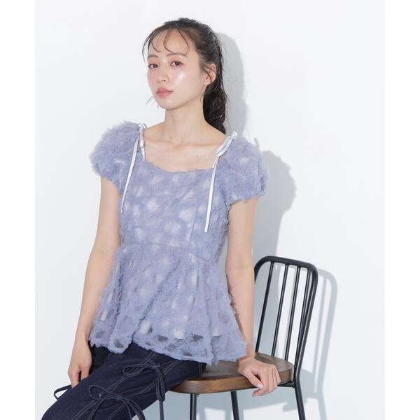 ジル バイ ジル スチュアート（JILL by JILL STUART）/フラワーチュールペプラムブラウス_16