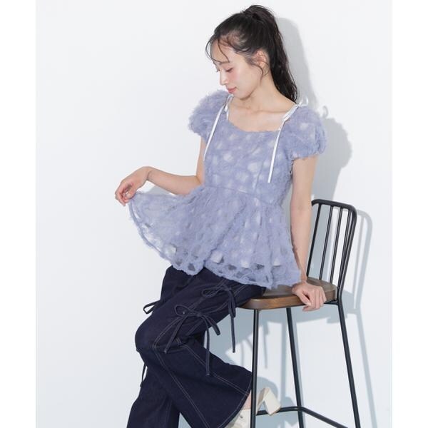 ジル バイ ジル スチュアート（JILL by JILL STUART）/フラワーチュールペプラムブラウス_17