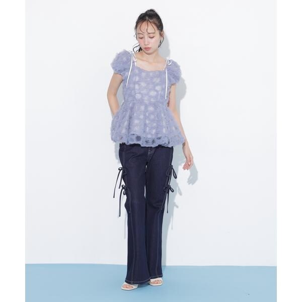 ジル バイ ジル スチュアート（JILL by JILL STUART）/フラワーチュールペプラムブラウス_18