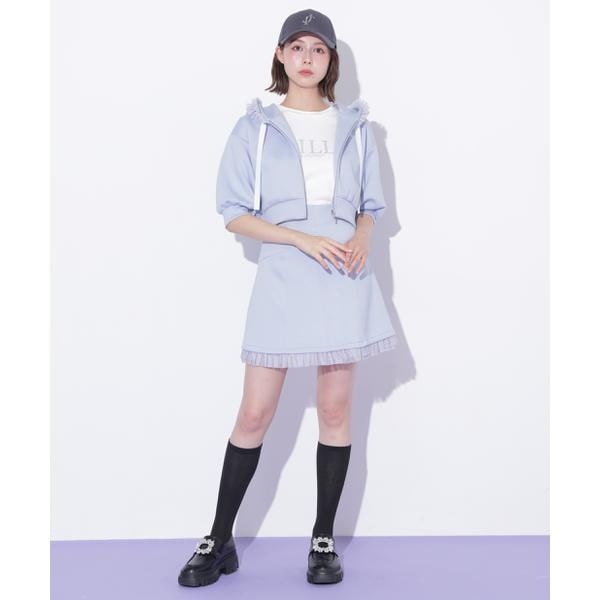 ジル バイ ジル スチュアート（JILL by JILL STUART）/チュールフリルダイバーミニスカート