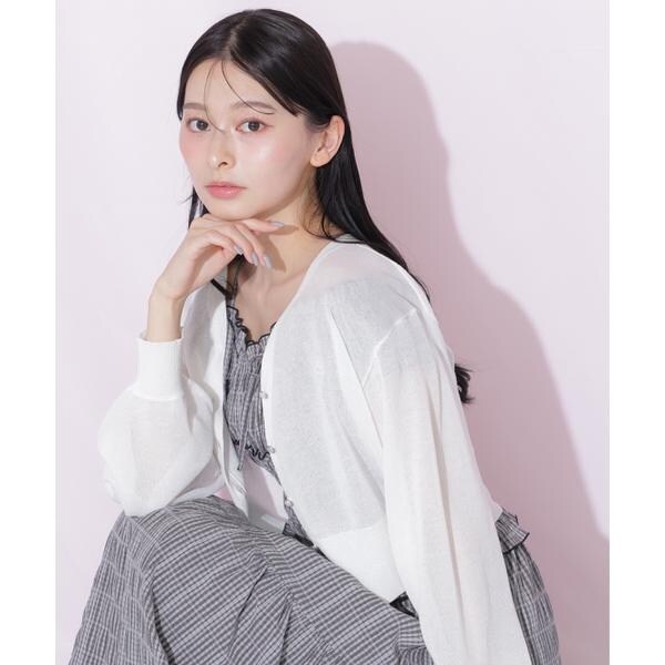 ジル バイ ジル スチュアート（JILL by JILL STUART）/シャイニーシアーカーディガン