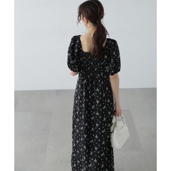 フリーズマート（Free's Mart）/フラワープリントパフスリーブ