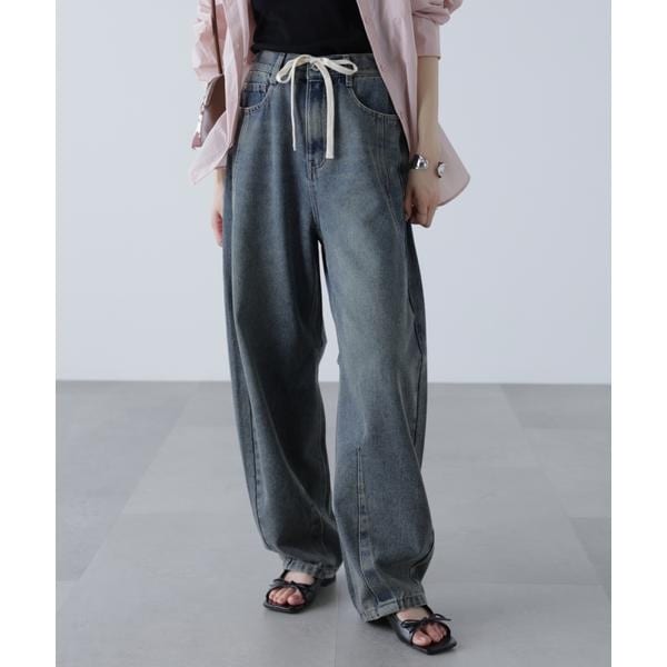 フリーズマート（Free's Mart）/ドロストバレルレッグデニムパンツ