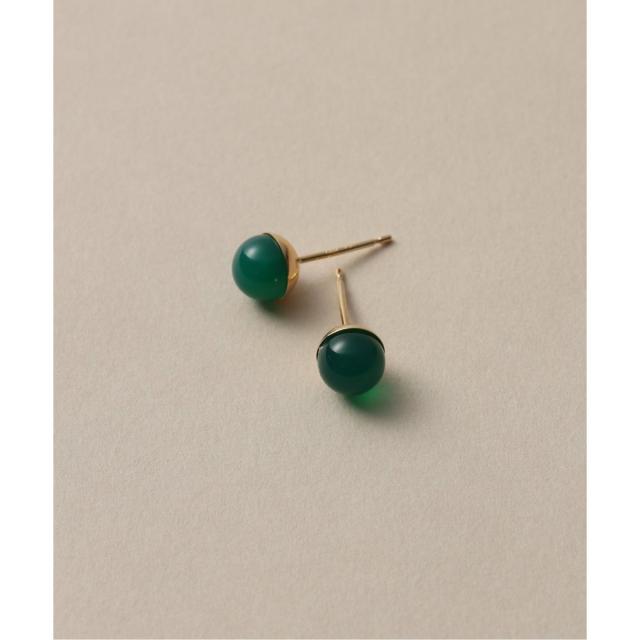 リラバイスピック＆渡り間（Lilas by Spick and Span）/グリーンアゲート6粍カップボールピアス K10（両耳）