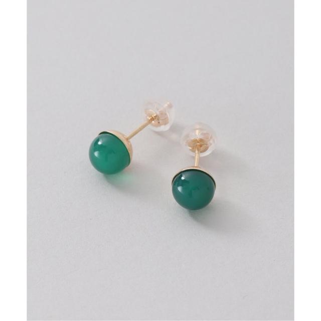 リラバイスピック＆渡り間（Lilas by Spick and Span）/グリーンアゲート6粍カップボールピアス K10（両耳）