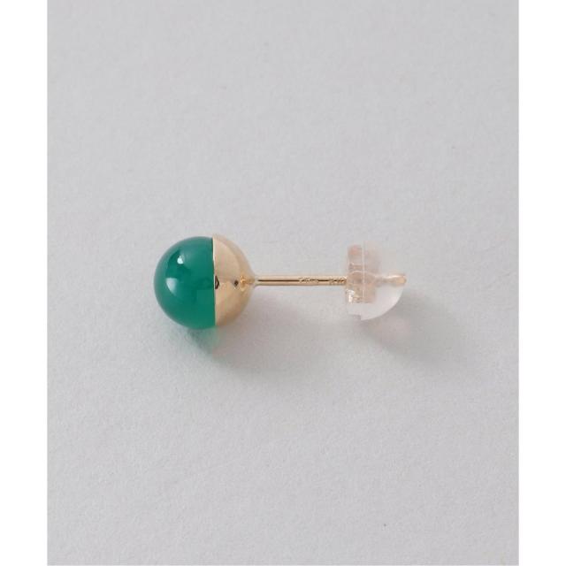 リラバイスピック＆渡り間（Lilas by Spick and Span）/グリーンアゲート6粍カップボールピアス K10（両耳）