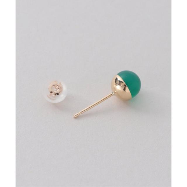 リラバイスピック＆渡り間（Lilas by Spick and Span）/グリーンアゲート6粍カップボールピアス K10（両耳）